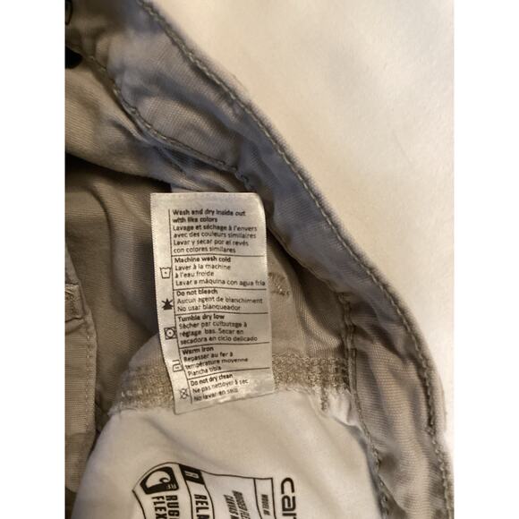 Carhartt Rugged Flex Relaxed Fit Canvas Work Pants Men's 32x30 Beige BN2291-M - Picture 13 of 16